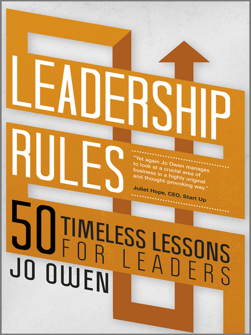 Title details for Leadership Rules by Jo Owen - Available